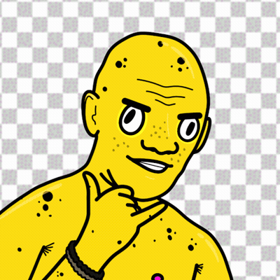 A Cartoon Of A Man Smoking A Cigarette With The Words " Thug Life " Above Him GIF