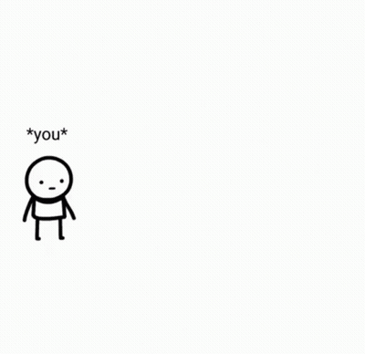 A Cartoon Of A Man Standing Next To A Box And A Rabbit . GIF