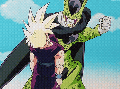 A Cartoon Of A Man Standing Next To A Cell Being Punched GIF