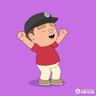 A Cartoon Of A Man Wearing A Baseball Cap With The Letter S On It GIF