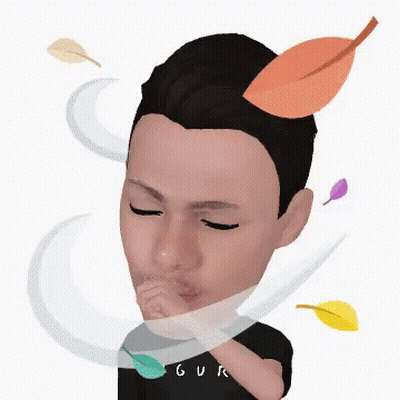 A Cartoon Of A Man Wearing A Black Shirt That Says Gur GIF