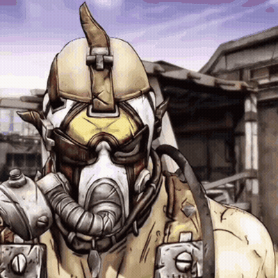 A Cartoon Of A Man Wearing A Gas Mask GIF