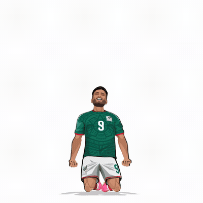 A Cartoon Of A Man Wearing A Green Jersey With The Number 9 On It GIF