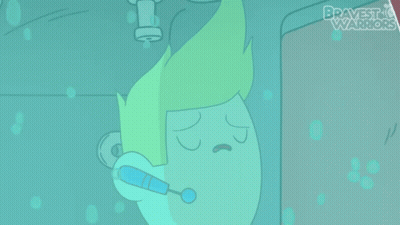 A Cartoon Of A Man Wearing A Headset With The Words Bravest Warrior Written On The Bottom GIF