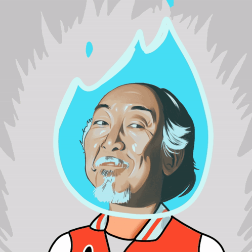 A Cartoon Of A Man Wearing A Helmet With A Drop Of Water On His Head GIF