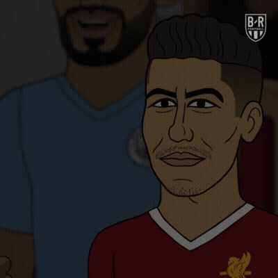 A Cartoon Of A Man Wearing A Liverpool Jersey GIF