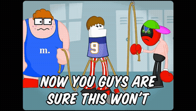 A Cartoon Of A Man Wearing A Number 9 Jersey GIF