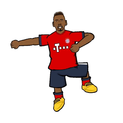 A Cartoon Of A Man Wearing A Red T-Mobile Shirt And Shorts Sticker