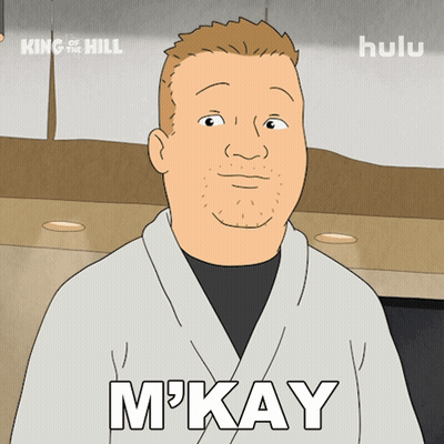 A Cartoon Of A Man Wearing A Robe With The Word M'kay On It GIF