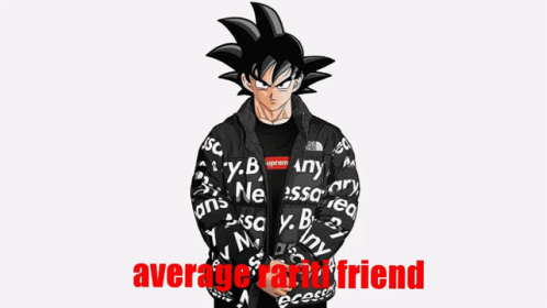A Cartoon Of A Man Wearing A Supreme Jacket GIF
