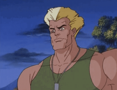 A Cartoon Of A Man Wearing A Tank Top And A Dog Tag . GIF