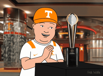 A Cartoon Of A Man Wearing A Tennessee Hat GIF