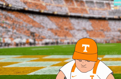 A Cartoon Of A Man Wearing An Orange T Hat GIF