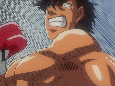 A Cartoon Of A Man Wearing Boxing Gloves And Making A Face GIF