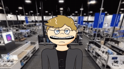 A Cartoon Of A Man Wearing Glasses And A Shirt That Says ' I 'M Not ' GIF