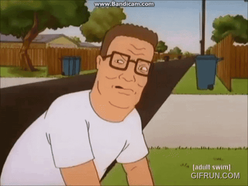A Cartoon Of A Man Wearing Glasses And A White Shirt With The Words Adult Swim Gifrun.com On The Bottom GIF