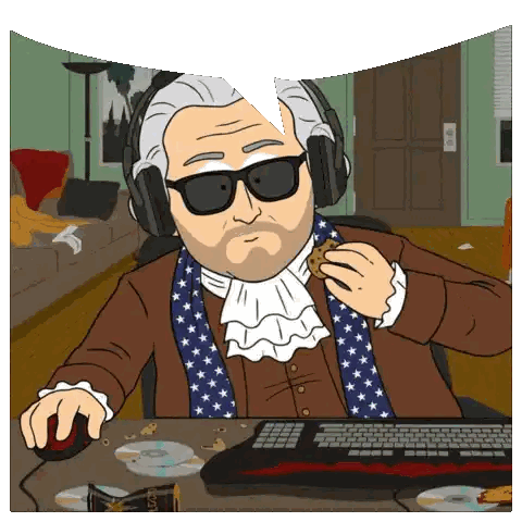 A Cartoon Of A Man Wearing Headphones And Sunglasses Eating A Cookie Sticker
