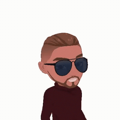 A Cartoon Of A Man Wearing Sunglasses And A Red Shirt With The Word Argh Written Above Him . GIF