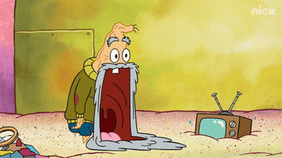 A Cartoon Of A Man With A Beard And A Nick Logo On The Bottom Right GIF