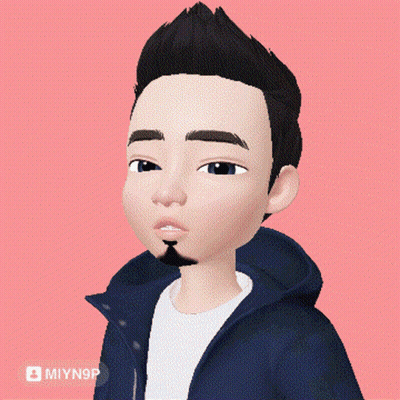 A Cartoon Of A Man With A Beard Has The Letters Miyn9p Below Him GIF