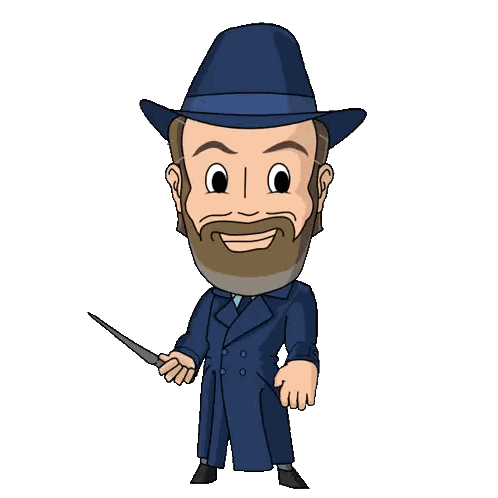 A Cartoon Of A Man With A Beard Holding A Wand Next To A Fire Bird Sticker