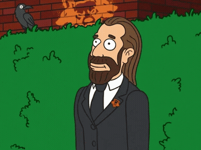 A Cartoon Of A Man With A Beard In A Suit GIF