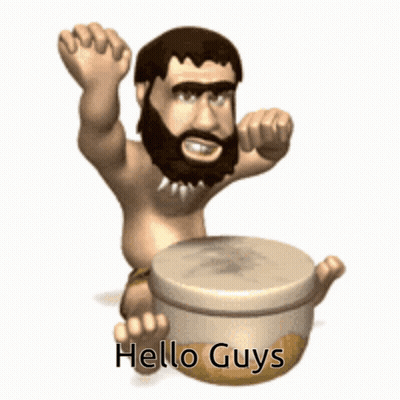 A Cartoon Of A Man With A Beard Is Holding A Pot And Says Hello Guys GIF