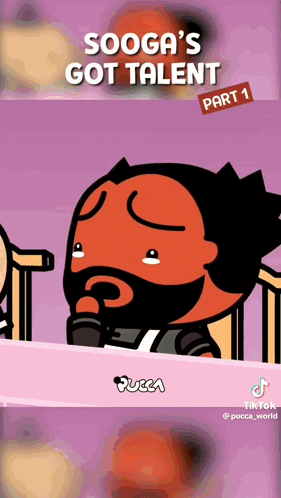 A Cartoon Of A Man With A Beard Is Titled Sooga 'S Got Talent GIF