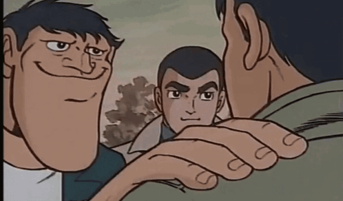 A Cartoon Of A Man With A Big Face GIF
