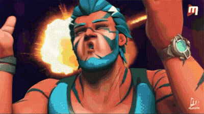 A Cartoon Of A Man With A Blue Beard Giving A Thumbs Up Sign GIF