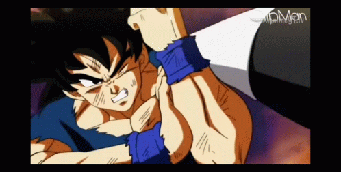 A Cartoon Of A Man With A Blue Wristband That Says ' Jpman ' On The Bottom GIF
