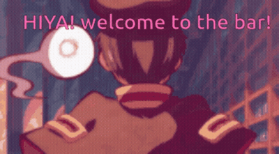 A Cartoon Of A Man With A Briefcase Says Hiya Welcome To The Bank GIF