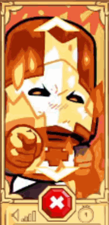 A Cartoon Of A Man With A Crown On His Head And A Red X In The Corner . GIF