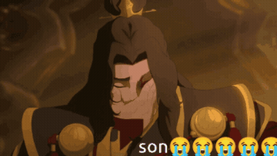 A Cartoon Of A Man With A Crown On His Head Covering His Face With His Hand And The Words Son Behind Him GIF