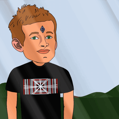 A Cartoon Of A Man With A Diamond On His Forehead Wearing A Black Shirt GIF