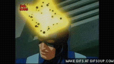 A Cartoon Of A Man With A Flame Coming Out Of His Head And The Words Make Gifs At Gifsoup.com Below GIF