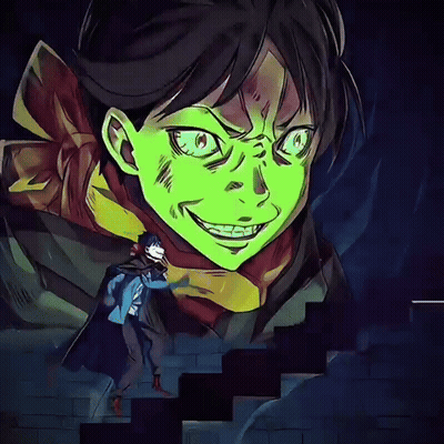 A Cartoon Of A Man With A Green Face And A Scarf Around His Neck GIF