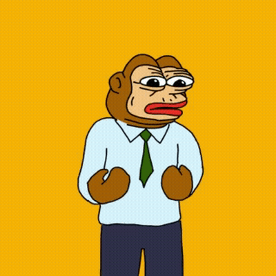 A Cartoon Of A Man With A Monkey Head And The Words It Just Works Below Him GIF