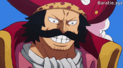 A Cartoon Of A Man With A Mustache And A Red Hat With Baratie.xyz Written On The Bottom Right GIF