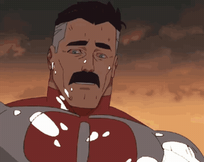 A Cartoon Of A Man With A Mustache And A Red Shirt GIF