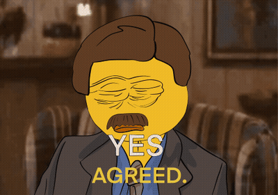 A Cartoon Of A Man With A Mustache And The Words Yes Agreed GIF