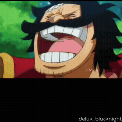 A Cartoon Of A Man With A Mustache Is Laughing With The Words Delux_blacknight At The Bottom GIF