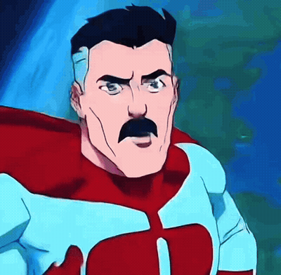 A Cartoon Of A Man With A Mustache Wearing A Red And White Suit GIF