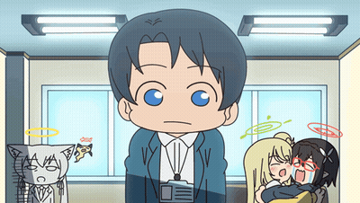 A Cartoon Of A Man With A Name Tag That Says Id On It GIF