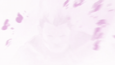 A Cartoon Of A Man With A Purple Background And A Purple Light Coming Out Of His Head . GIF