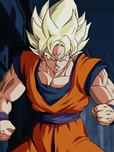 A Cartoon Of A Man With A Purple Belt And A Blue Shirt GIF