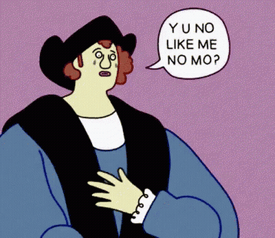 A Cartoon Of A Man With A Speech Bubble That Says Y U No Like Me No Mo GIF