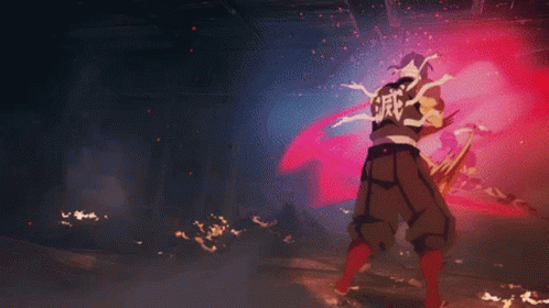 A Cartoon Of A Man With A Sword And Red Pants GIF