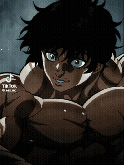 A Cartoon Of A Man With A Tiktok Logo On His Chest GIF