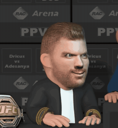 A Cartoon Of A Man With A Ufc Championship Belt GIF